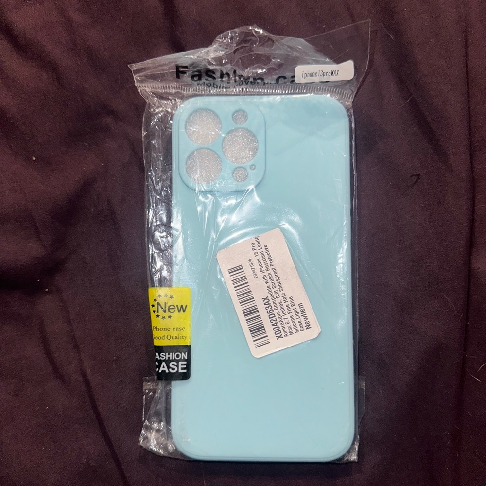 Light blue iPhone 13 Pro Max case